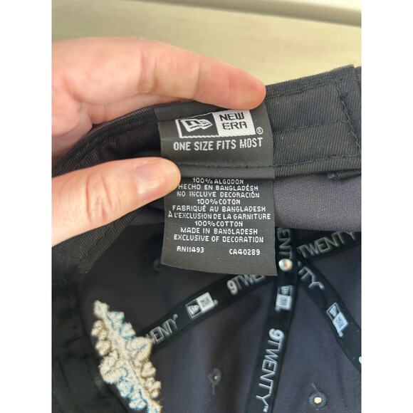 Navy Blue Baseball Cap Embroidered Heart Design Unisex Hat - Picture 5 of 5